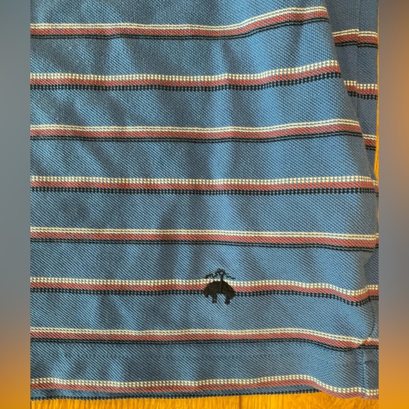Brooks Brothers RF Pique Henley – Size Large, Blue, White, and Red Striped - Picture 6 of 6